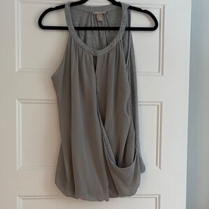 Banana Republic Gray Draped Blouse